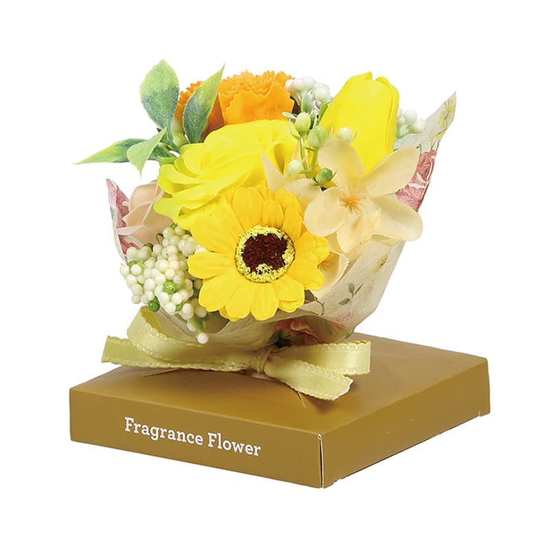 SG Wonder zone ソープフラワー クリアケース入りミニブーケ イエロー F192-001Y 1個（ご注文単位1個）【直送品】