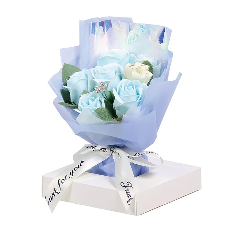 SG Wonder zone ソープフラワー クリアケース入りブーケ ブルー F192-003B 1個（ご注文単位1個）【直送品】