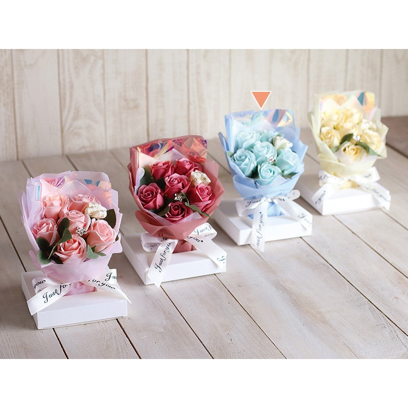 SG Wonder zone ソープフラワー クリアケース入りブーケ ブルー F192-003B 1個(ご注文単位1個)【直送品】