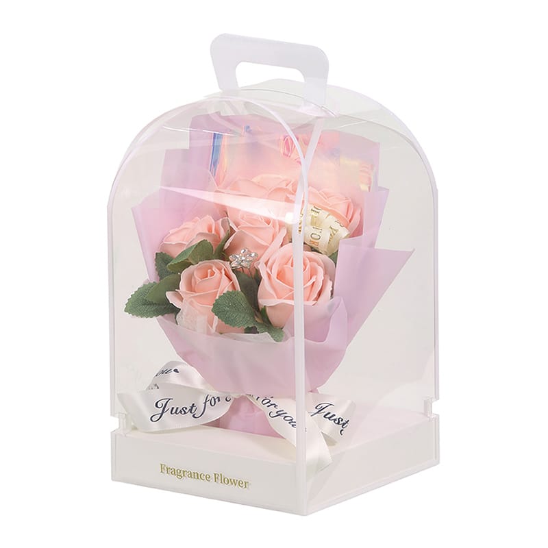 SG Wonder zone ソープフラワー クリアケース入りブーケ ピンク F192-003P 1個(ご注文単位1個)【直送品】