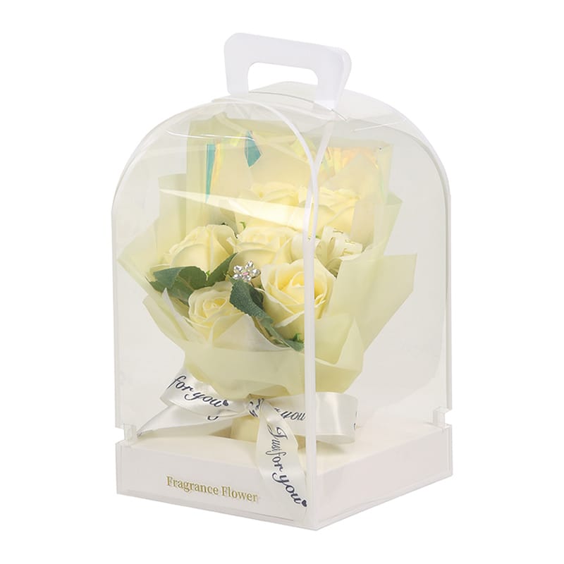 SG Wonder zone ソープフラワー クリアケース入りブーケ ホワイト F192-003W 1個(ご注文単位1個)【直送品】