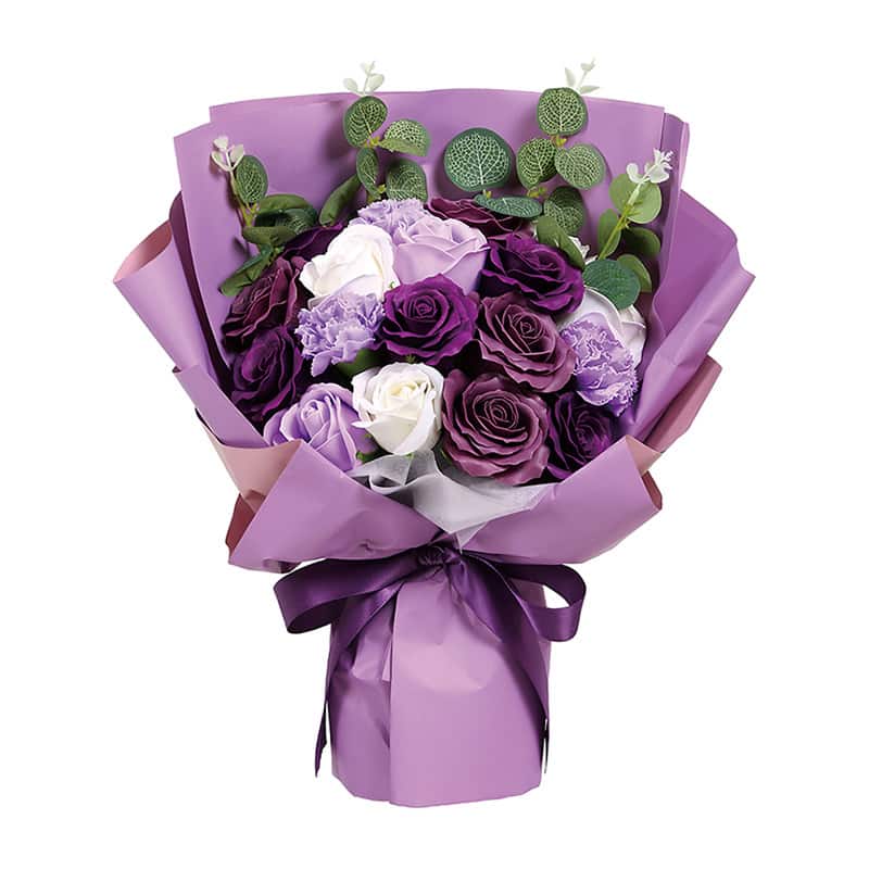 SG Wonder zone ソープフラワー クリアケース入りブーケ バイオレット F192-005V 1個（ご注文単位1個）【直送品】