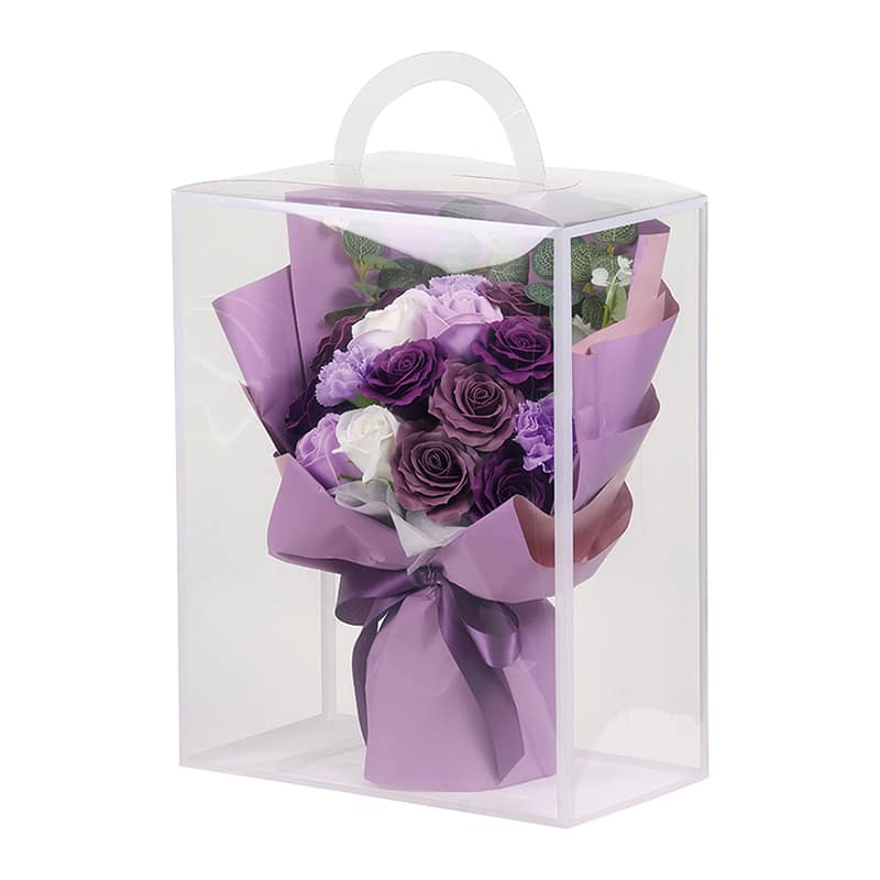 SG Wonder zone ソープフラワー クリアケース入りブーケ バイオレット F192-005V 1個(ご注文単位1個)【直送品】