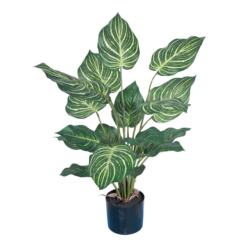 ビバ工芸 造花 インテリアグリーン ゼブラポット 75cm VDZ0004 1本(ご注文単位1本)【直送品】