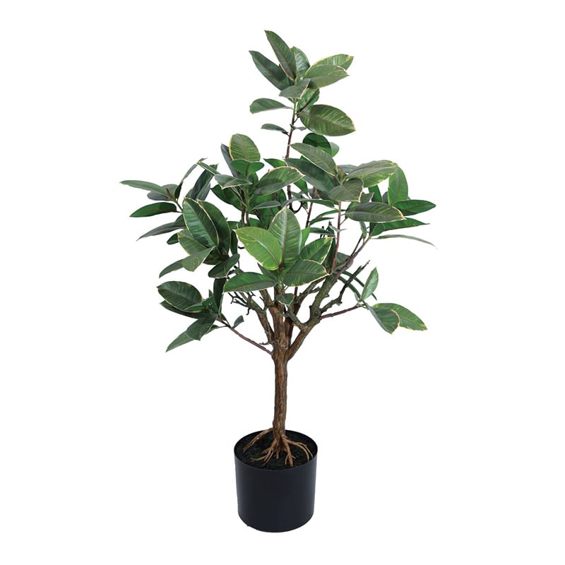 ビバ工芸 造花 インテリアグリーン ラバーツリーポット 85cm VDZ0010 1本(ご注文単位1本)【直送品】