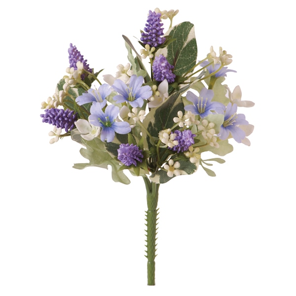 ビバ工芸 造花　ミニミックスブッシュ ラベンダー VT2051 1束（ご注文単位1束）【直送品】