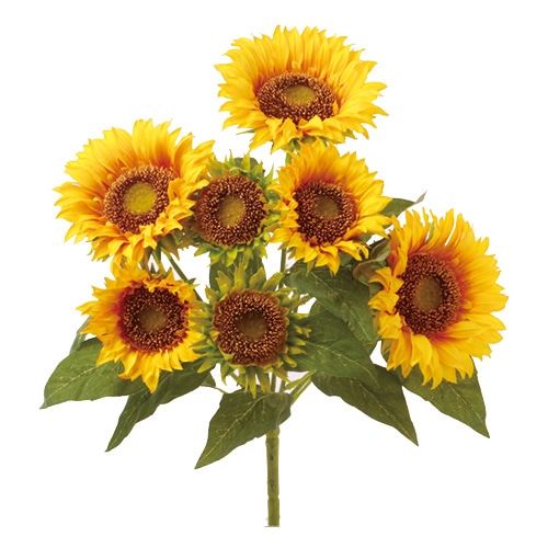 ビバ工芸 造花 サンフラワーブッシュ VT2075 1本(ご注文単位1本)【直送品】