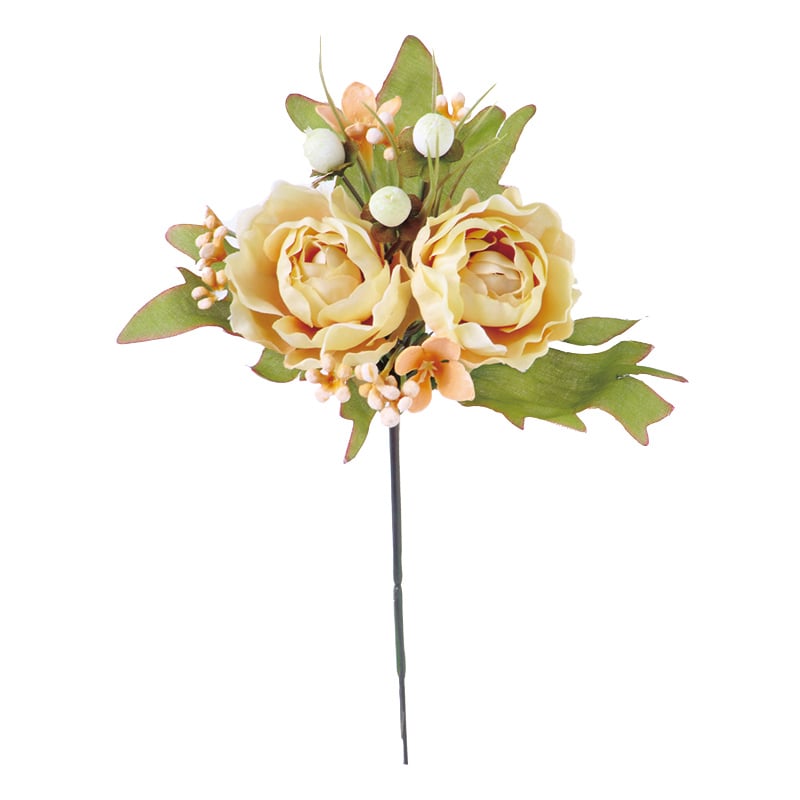 ビバ工芸 造花　ローズ＆ヒペリカムピック ベージュ VT2110 1個（ご注文単位1個）【直送品】