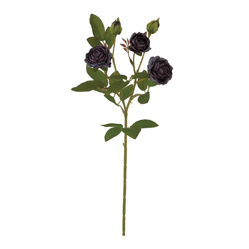 ビバ工芸 造花　スプレーウィットローズ ダーク／パープル VA2501 1本（ご注文単位1本）【直送品】