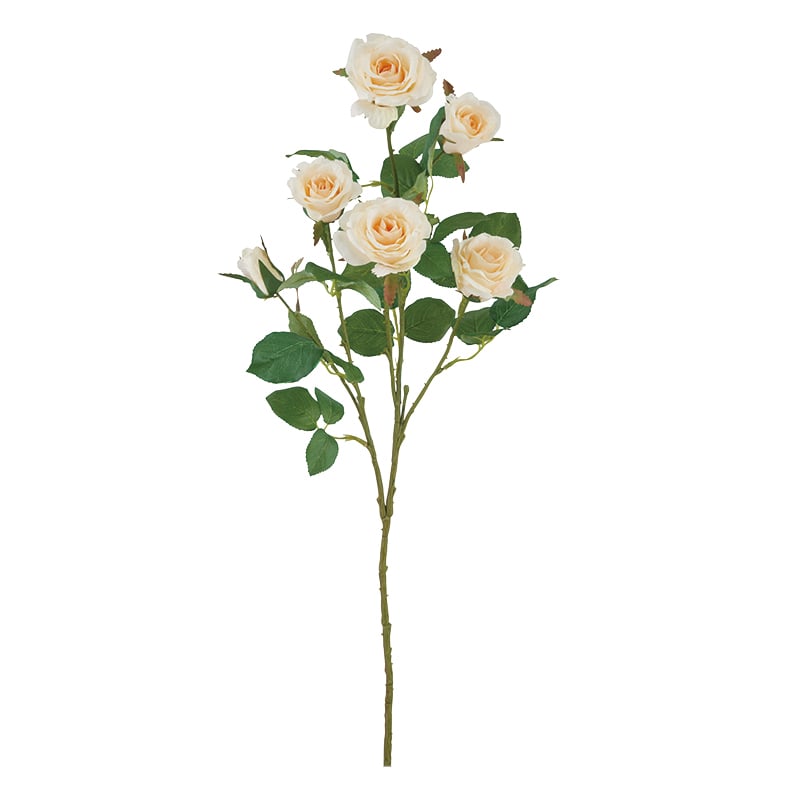 ビバ工芸 造花　エリーナローズスプレー ライト／イエロー VA2507 1本（ご注文単位1本）【直送品】