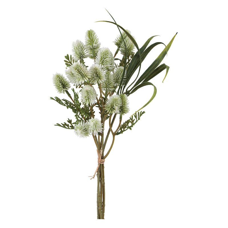 ビバ工芸 造花 エリンジウムバンドル ホワイト/グリーン VAG2538 1束(ご注文単位1本)【直送品】