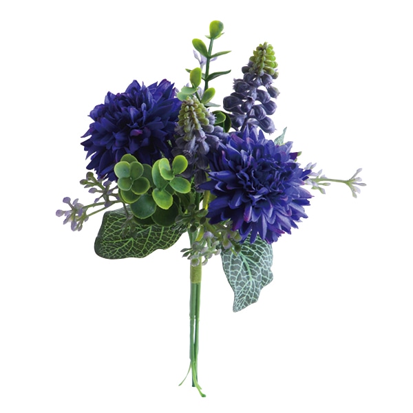 ビバ工芸 造花　コーンフラワーミックスバンドル ブルー VD4024 1本（ご注文単位1本）【直送品】