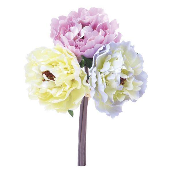 ビバ工芸 造花　ピオニーバンドル ラベンダー／クリーム／ブルー VE4064 1本（ご注文単位1本）【直送品】