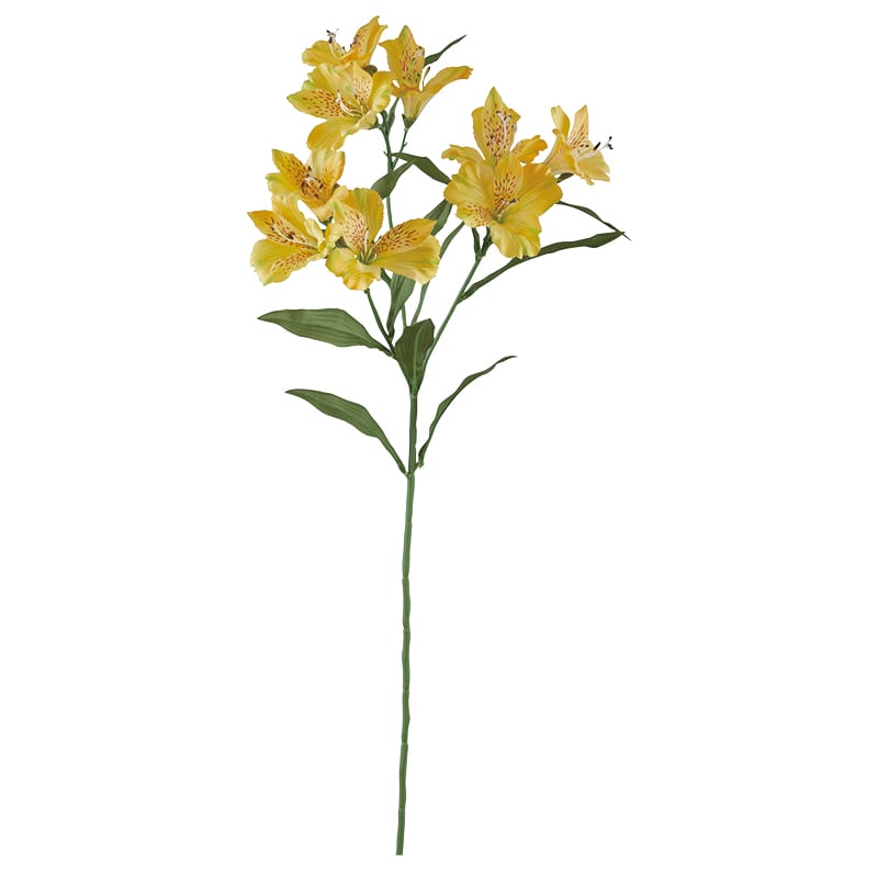 >ビバ工芸 造花 アリストロメリア イエロー VD4147 1本(ご注文単位1本)【直送品】