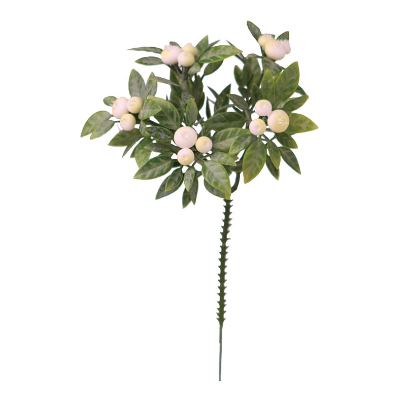 ビバ工芸 造花　ベリーピック ホワイト VEG5138 1本（ご注文単位1本）【直送品】