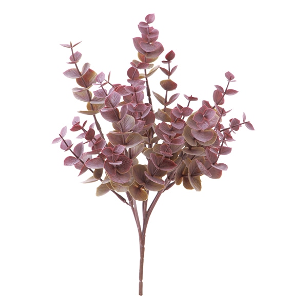 ビバ工芸 造花　ユーカリブッシュ バーガンディ VEG5187 1本（ご注文単位1本）【直送品】
