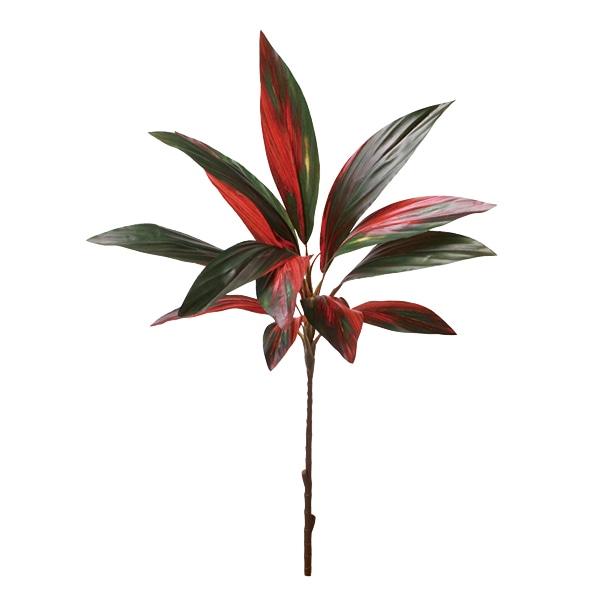 ビバ工芸 造花　ドラセナ グリーン／レッド VDG5362 1本（ご注文単位1本）【直送品】