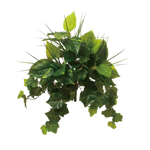 ビバ工芸 造花 ミックスリーフブッシュ VEG5400 1個(ご注文単位1個)【直送品】