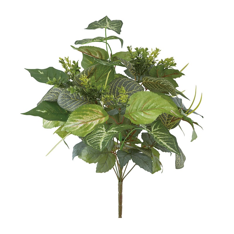 ビバ工芸 造花　グリーンミックスブッシュ  VEG5620 1本（ご注文単位1本）【直送品】