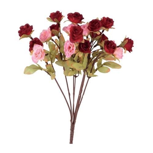 ビバ工芸 造花　オータムローズブッシュ モーブ VE6521 1束（ご注文単位1束）【直送品】