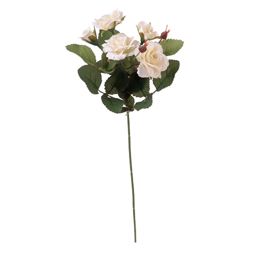 ビバ工芸 造花 ニューミニローズピック クリーム VE6615 1本(ご注文単位1本)【直送品】