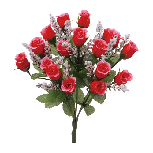 ビバ工芸 造花　ミニローズブッシュ ビューティ VF6616 1束（ご注文単位1束）【直送品】