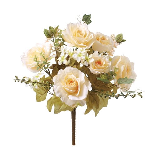 ビバ工芸 造花 アストラローズブッシュ ベージュ VE6784 1個(ご注文単位1個)【直送品】