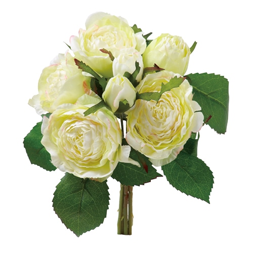 ビバ工芸 造花 ガーデンローズバンドル グリーン VE6797 1本(ご注文単位1本)【直送品】