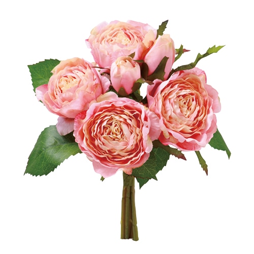 ビバ工芸 造花 ガーデンローズバンドル ピンク VE6797 1本(ご注文単位1本)【直送品】