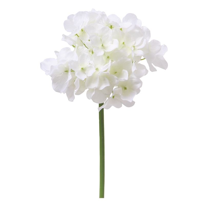 ビバ工芸 造花 ハイドレンジャショートステム ホワイト VE6827 1本(ご注文単位1本)【直送品】