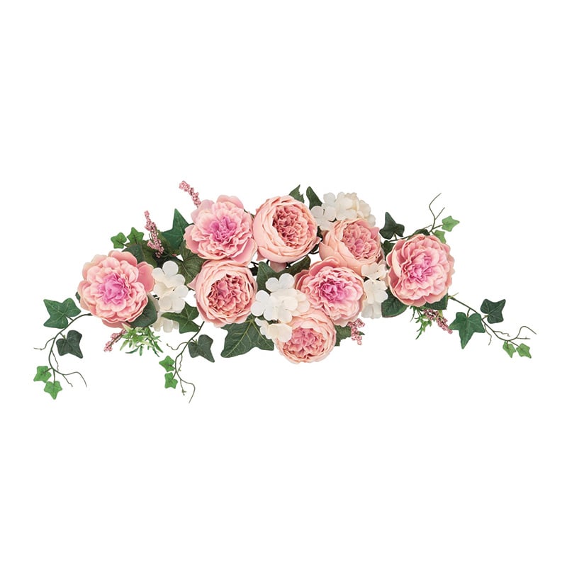 ビバ工芸 造花 キャベッジローズMスワッグ ホットピンク VE6830 1本(ご注文単位1本)【直送品】