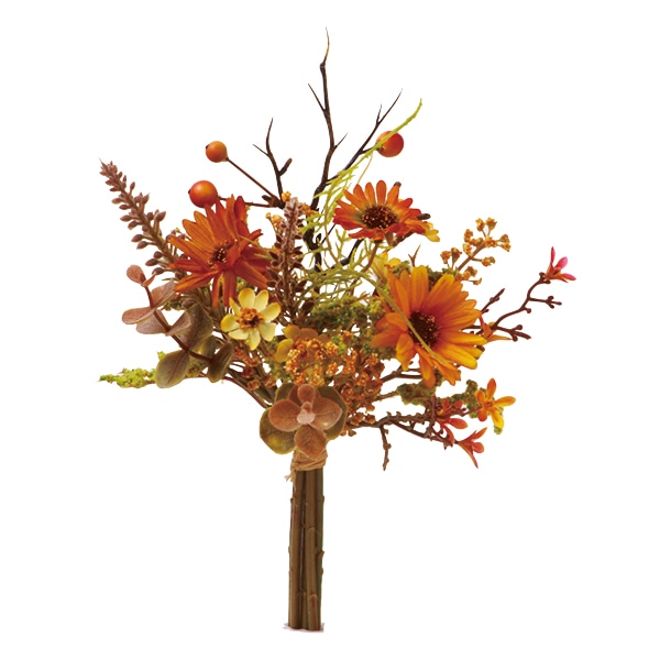 ビバ工芸 造花 ミックスフラワーバンドル オレンジ VE6864 1個(ご注文単位1個)【直送品】