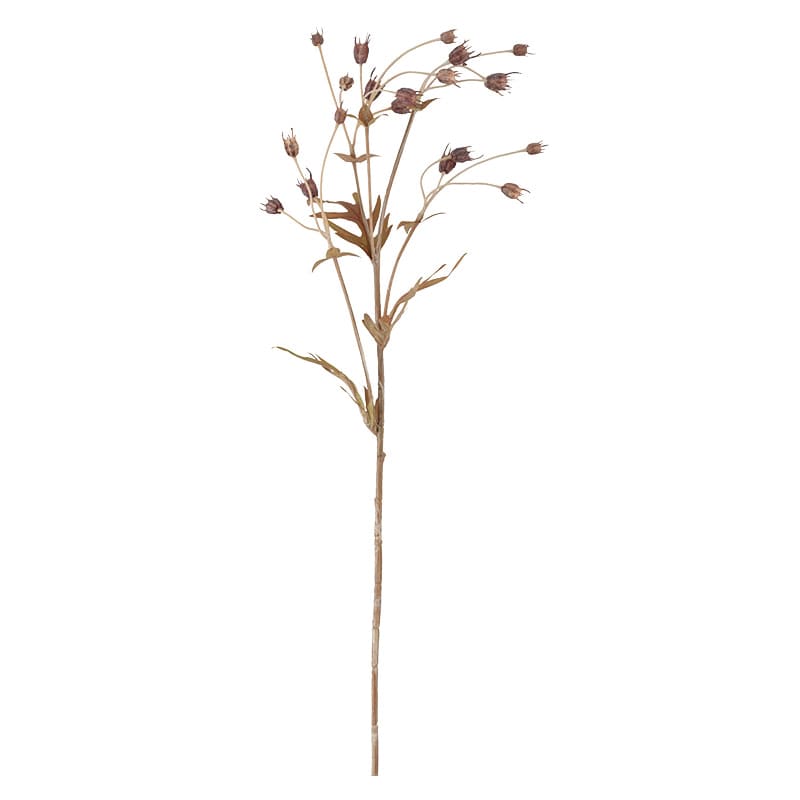 ビバ工芸 造花 フラックスシード ブラウン VTR418 1本(ご注文単位1本)【直送品】