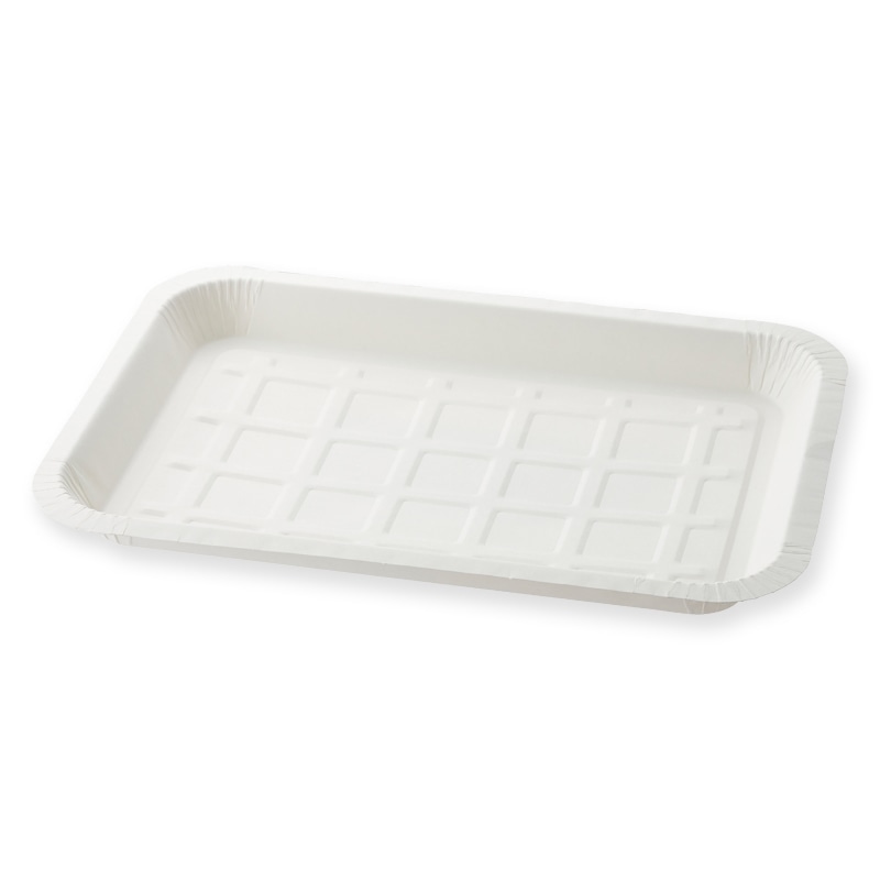 ペーパーウェア 食品用紙皿　クリーントレー No.6 CT-6 100枚/袋（ご注文単位12袋）【直送品】