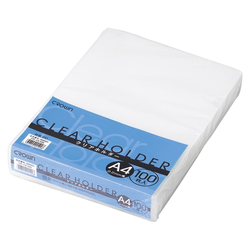 CR-CE100 クリアホルダーA4 100枚入 1パック (ご注文単位1パック)【直送品】