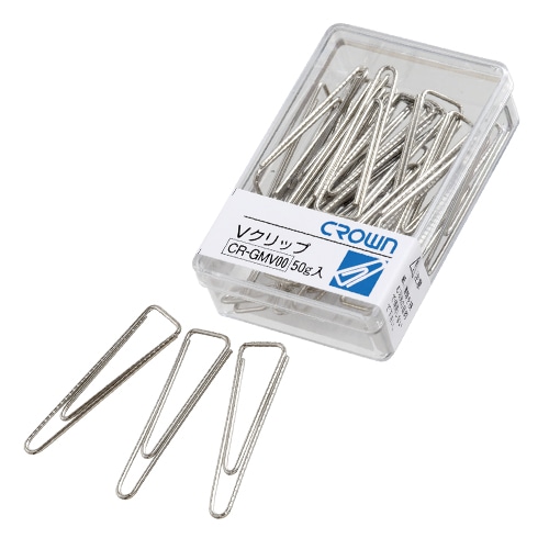CR-GMV00-SL Vクリップ シルバー 極大 1個 (ご注文単位1個)【直送品】