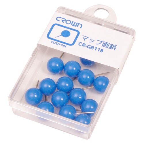 CR-GB118-BL マップ画鋲 15本 青 1個 (ご注文単位1個)【直送品】