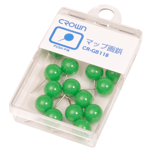 CR-GB118-G マップ画鋲 15本 緑 1個 (ご注文単位1個)【直送品】