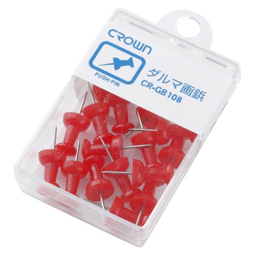 CR-GB108-R ダルマ画鋲 16本 赤 1個 (ご注文単位1個)【直送品】