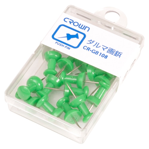 CR-GB108-G ダルマ画鋲 16本 緑 1個 (ご注文単位1個)【直送品】