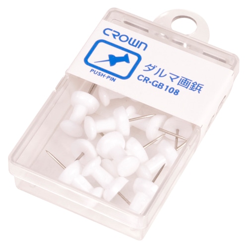 CR-GB108-W ダルマ画鋲 16本 白 1個 (ご注文単位1個)【直送品】