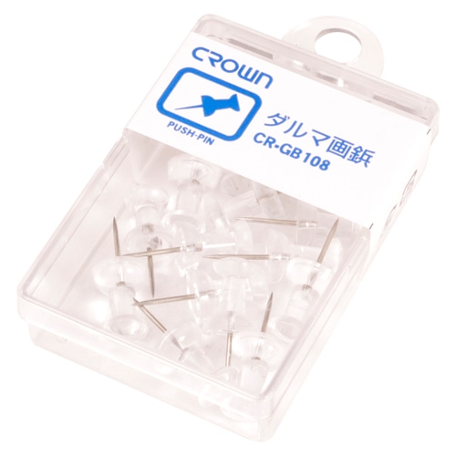 CR-GB108-T ダルマ画鋲 16本 透明 1個 (ご注文単位1個)【直送品】