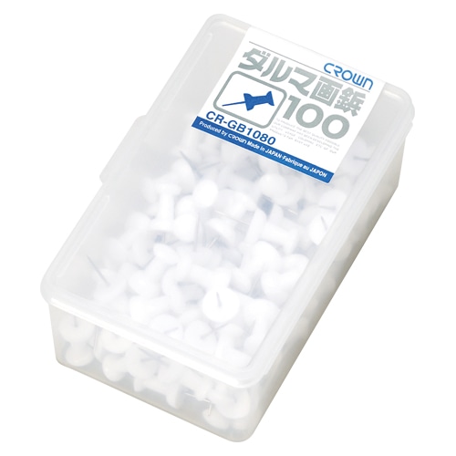 CR-GB1080-W ダルマ画鋲 100本入 白 1個 (ご注文単位1個)【直送品】
