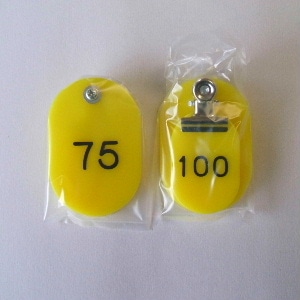 CR-OY100-Y 親子札 51-100 黄 1箱 (ご注文単位1箱)【直送品】