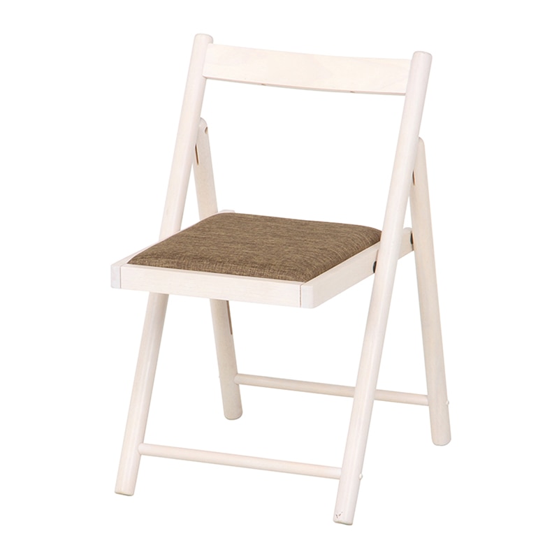 不二貿易 フォールディングチェアー ミラン ホワイトウォッシュ 1台（ご注文単位1台）【直送品】