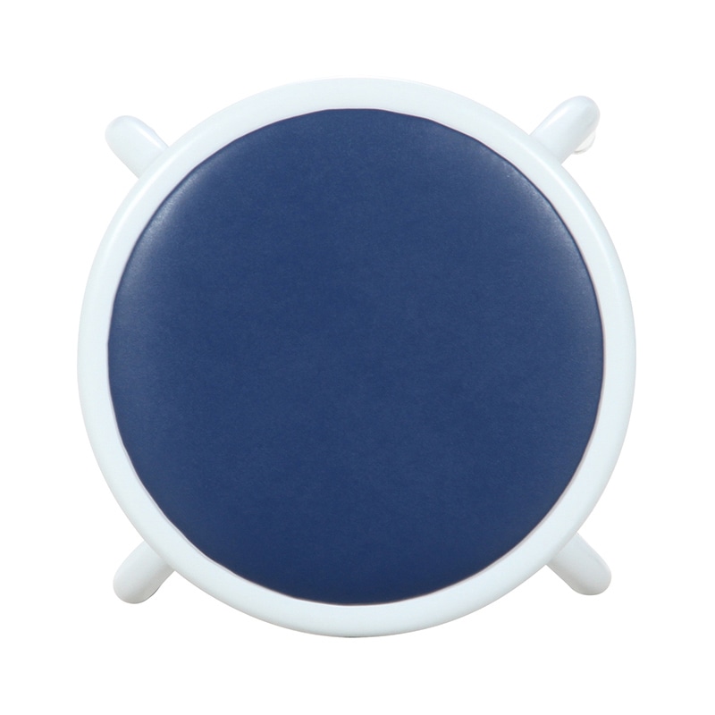 不二貿易 ラウンドスツール ブルー FB-01/10 1台（ご注文単位12台）【直送品】