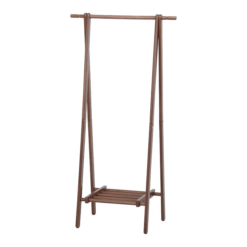 不二貿易 木製ハンガー ジョイント 75cm幅 ブラウン 1個（ご注文単位3個）【直送品】