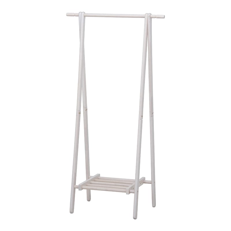不二貿易 木製ハンガー ジョイント 75cm幅 ホワイト 1個（ご注文単位3個）【直送品】