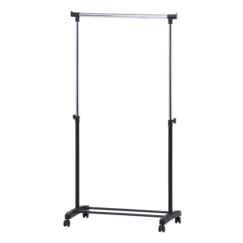 不二貿易 パイプシングルハンガー ブラック 3644-A0-BK 1台（ご注文単位6台）【直送品】