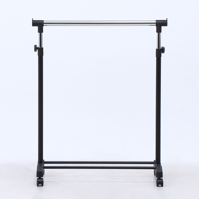 不二貿易 パイプシングルハンガー ブラック 3644-A0-BK 1台(ご注文単位6台)【直送品】